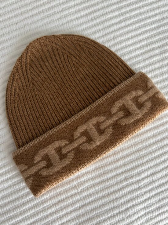 Hermès Camel Cashmere Beanie